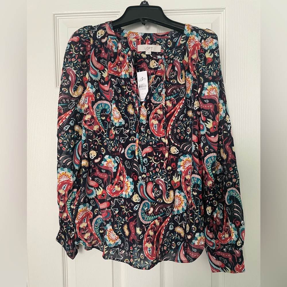 NWT Loft Paisley Blouse